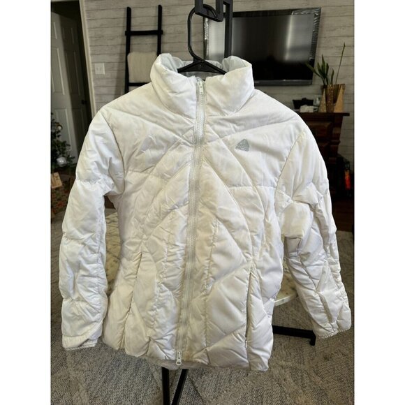 Nike ACG 3 White Goose Down White Zip Up Puffer Jacket Womens Size Small